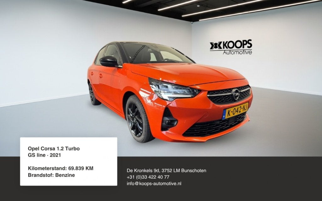 Opel Corsa GS Line 1.2 Turbo 100 PK | Digitaal dash | Car pl, Auto's, Voorwielaandrijving, Gebruikt, Met garantie (alle), Origineel Nederlands
