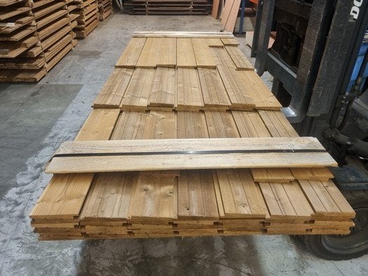 14.6 m2 Zweeds rabat / Thermisch gemodificeerd - nr: tp139, Ophalen, Nieuw, 250 cm of meer, Planken