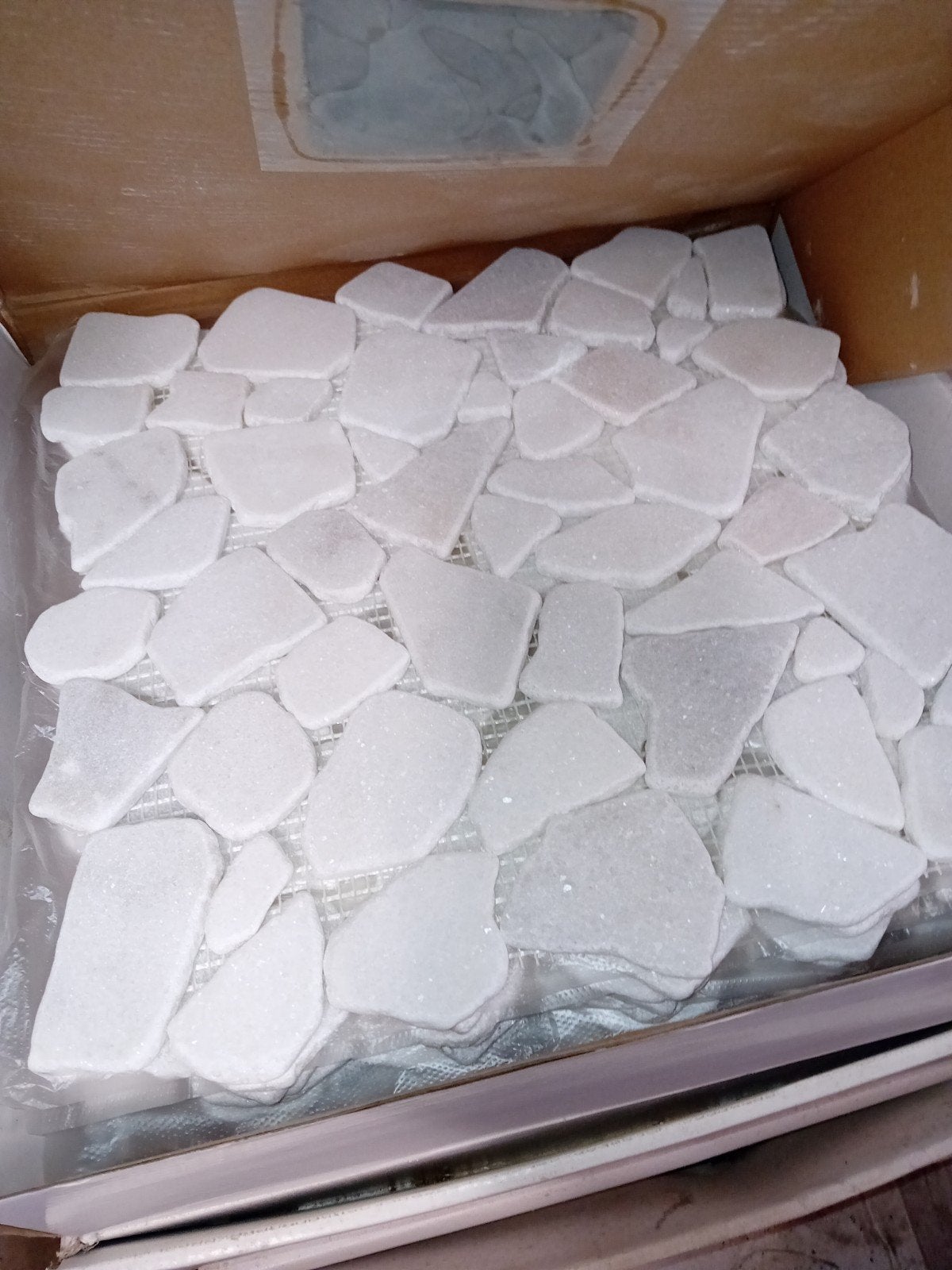 Marmeren Tegels mozaïek, Doe-het-zelf en Verbouw, Tegels, Ophalen, 60 cm of meer, Nieuw, Minder dan 5 m²