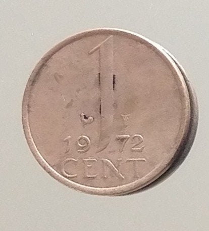 1 cent 1972   volgnr 19, Ophalen of Verzenden, Koningin Juliana, Losse munt