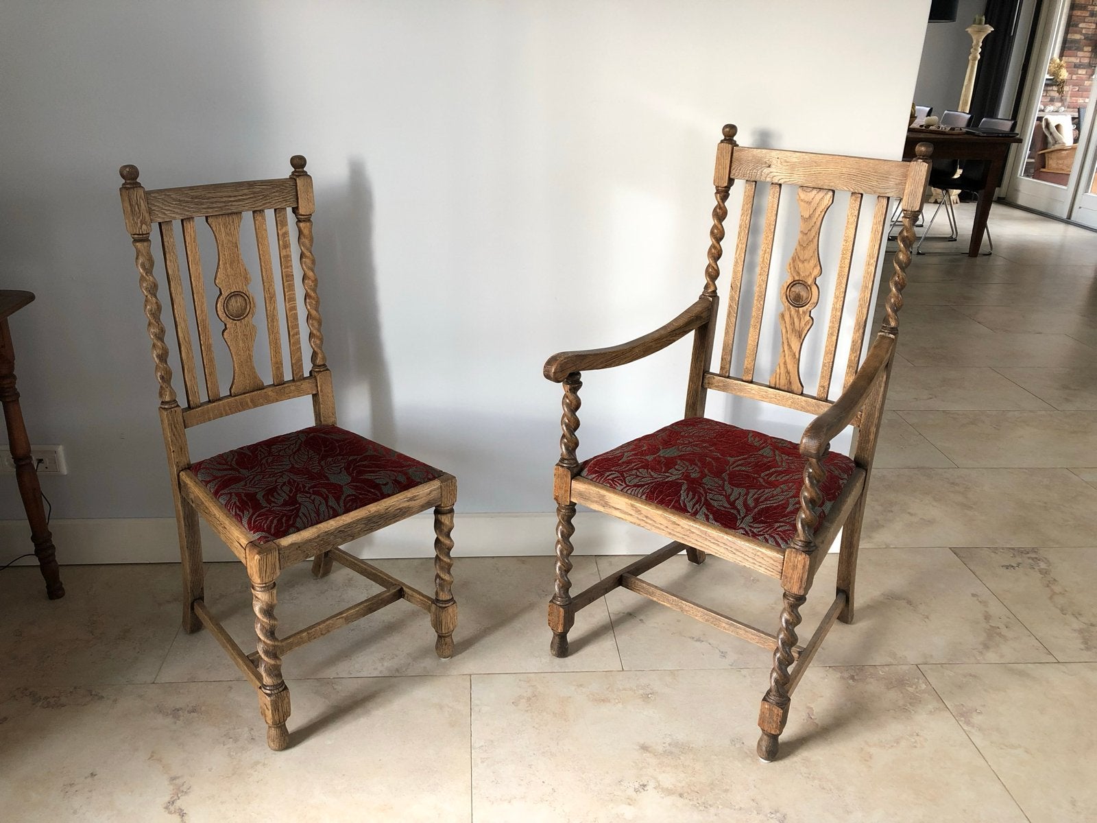Set van 6 Klassieke Engelse Eikenhouten Stoelen (W. Lomas), Ophalen