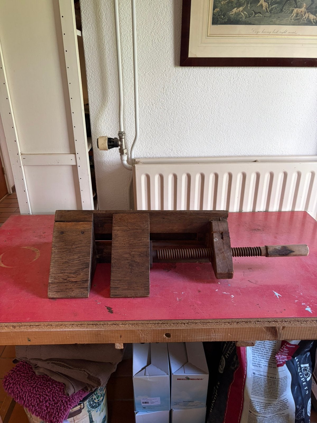 Antiek verstekblok, Antiek en Kunst, Antiek | Gereedschap en Instrumenten, Ophalen of Verzenden