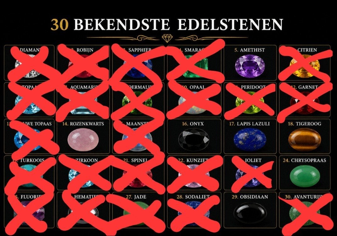 30 edelstenen, Ophalen of Verzenden, Zo goed als nieuw, Poprock