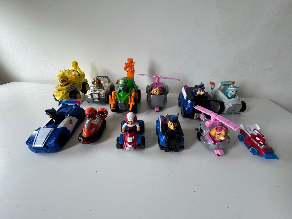 Paw patrol pakket (pups en voertuigen), Ophalen of Verzenden, Gebruikt