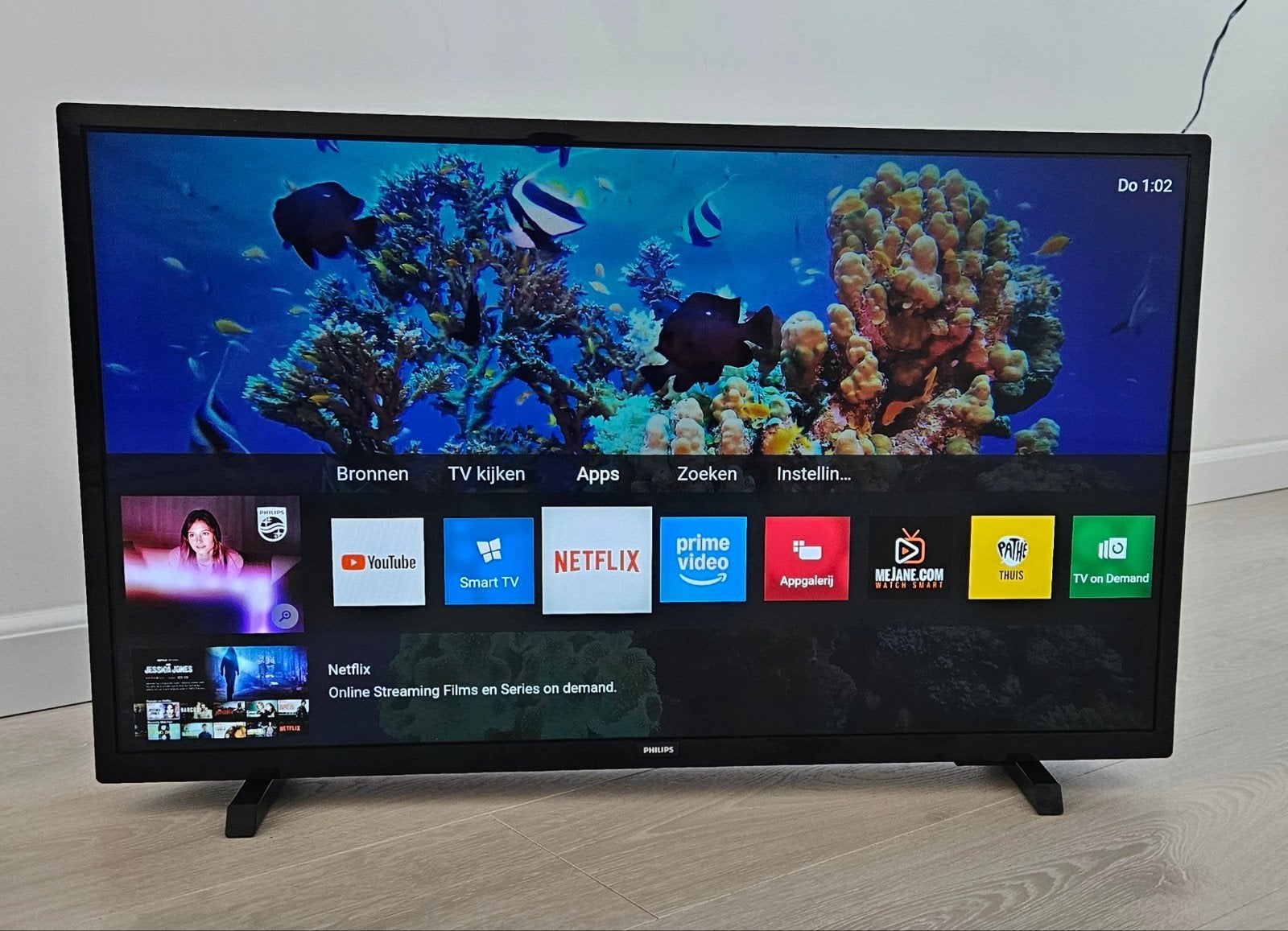 Philips smart tv 32inch wifi Introductieiaar 2020, Ophalen, Philips, 50 Hz, Zo goed als nieuw