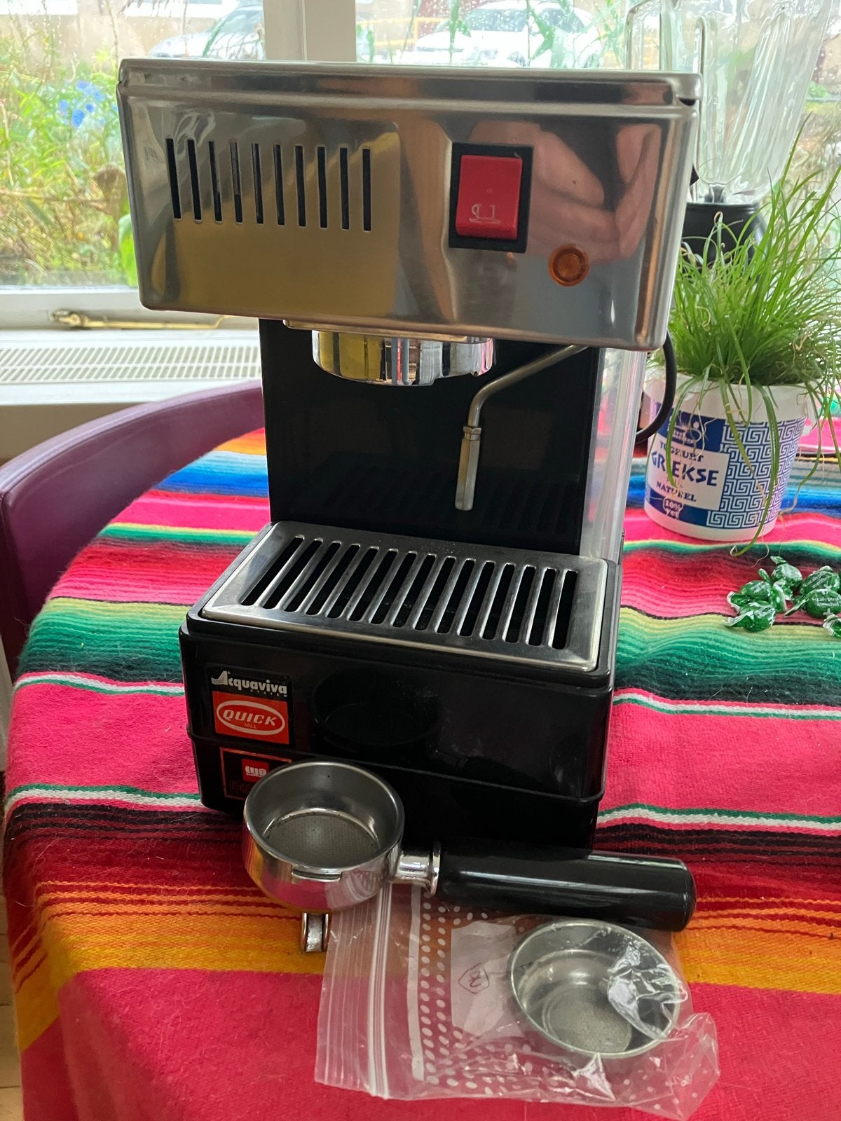 Quickmill 810 Espresso Apparaat - in prima staat, Witgoed en Apparatuur, Afneembaar waterreservoir, Espresso apparaat, Gemalen koffie