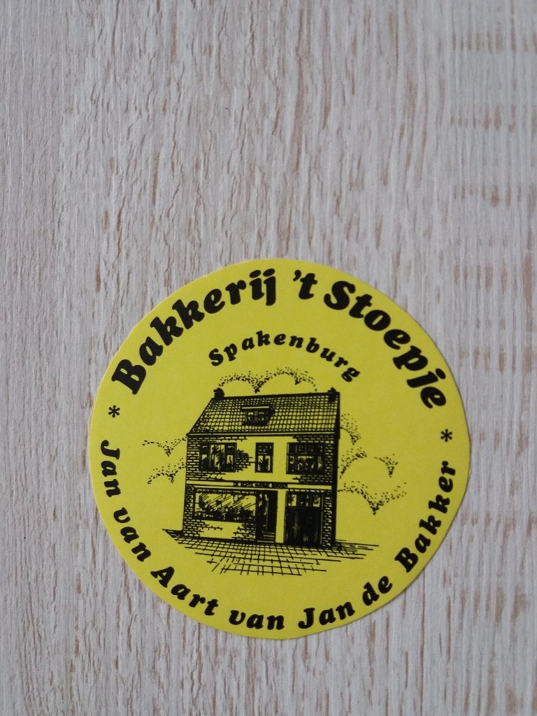 sticker Bakkerij 't Stoepje te Spakenburg, Ophalen of Verzenden, Zo goed als nieuw, Bedrijf of Vereniging