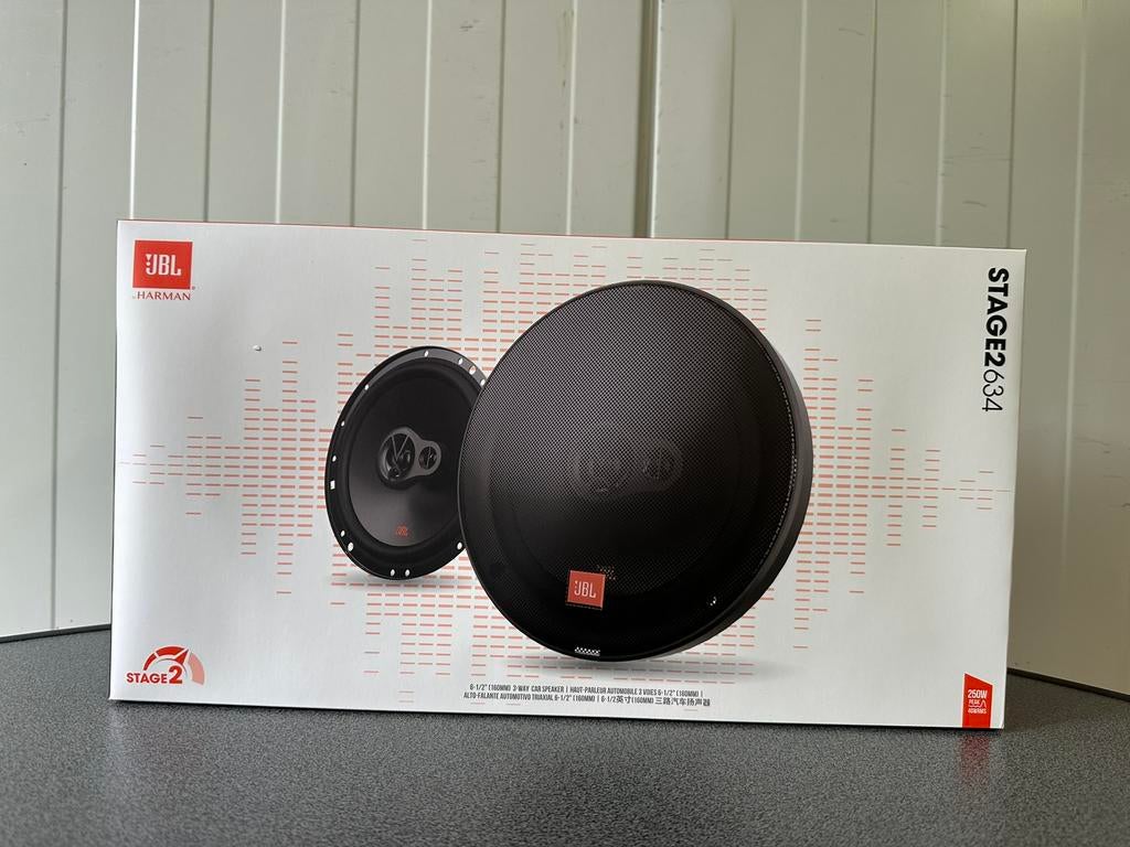 JBL Stage2634 6,5 inch 160mm 3Weg Coaxiale Autospeakers 250W, Ophalen of Verzenden, Zo goed als nieuw