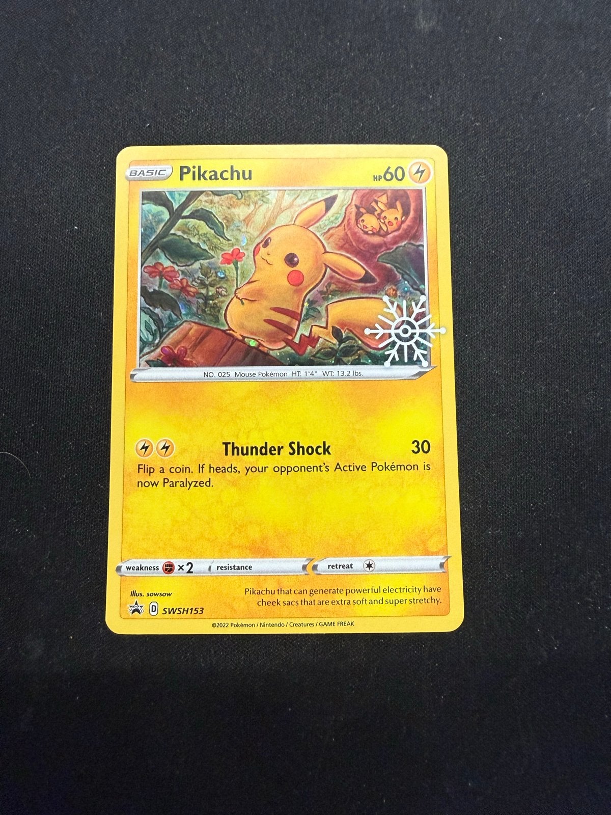 Pikachu SWSH153 Promo Pokémon Kaart, Hobby en Vrije tijd, Verzamelkaartspellen | Pokémon, Ophalen of Verzenden, Zo goed als nieuw