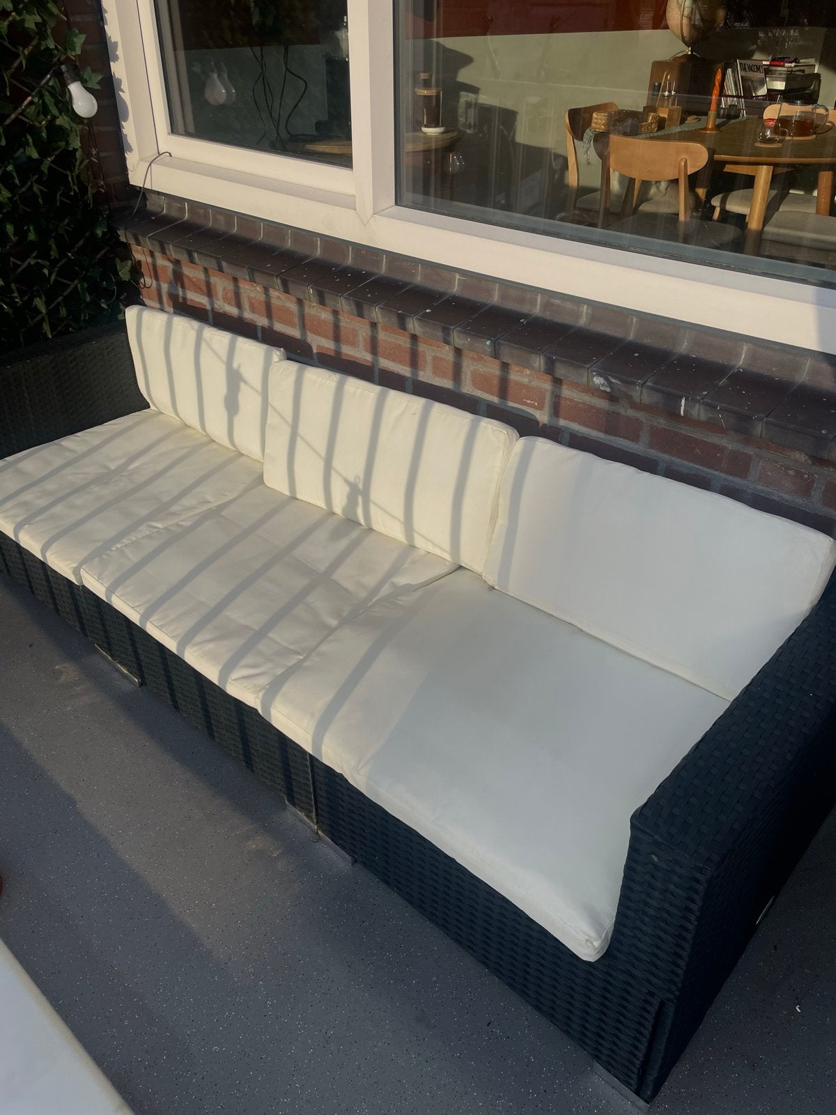 Loungebank 3-zits - Waterbestendig met Wasbare Hoezen, Ophalen, Gebruikt, 3 zitplaatsen, Loungeset