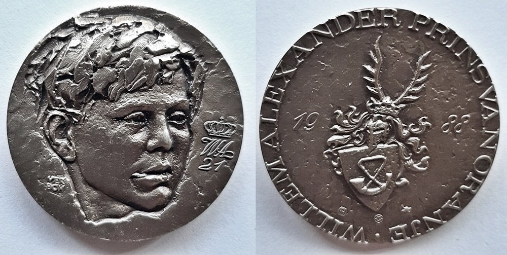 Willem Alexander 1988 Verbon, zilver, Postzegels en Munten, Verzenden, Zilver, Nederland