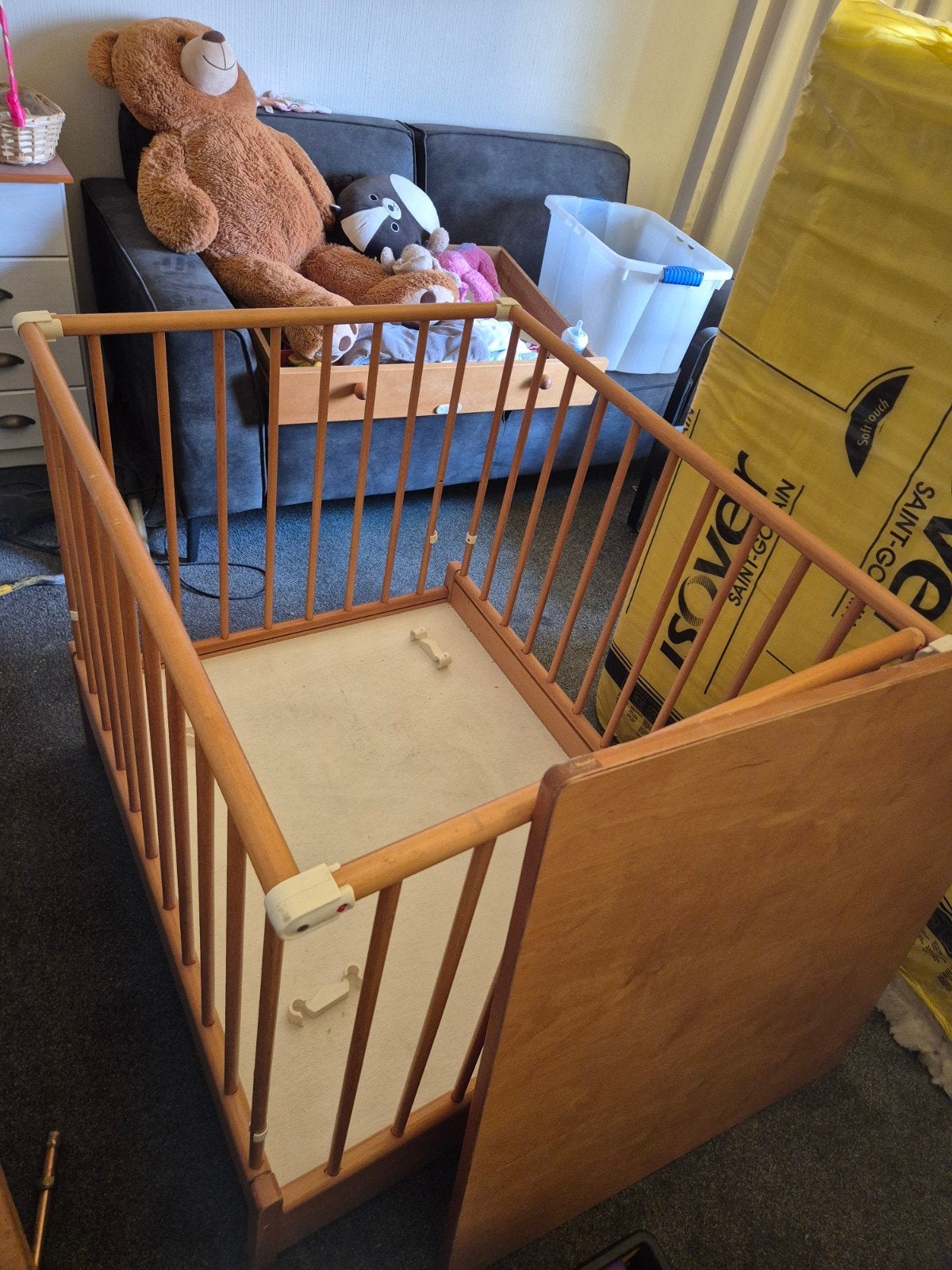 opvouwbare baby box met boxkleed, Ophalen, Gebruikt, Lade
