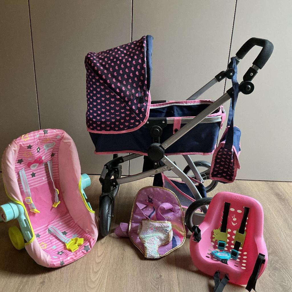 Bayer poppenwagen + babyborn accessoires, Ophalen of Verzenden, Gebruikt, Babypop