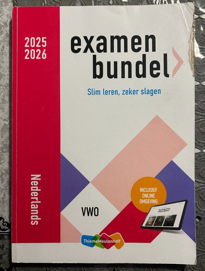 Nederlands - Examenbundel - VWO 2025-2026, Ophalen, VWO, ThiemeMeulenhoff, Zo goed als nieuw