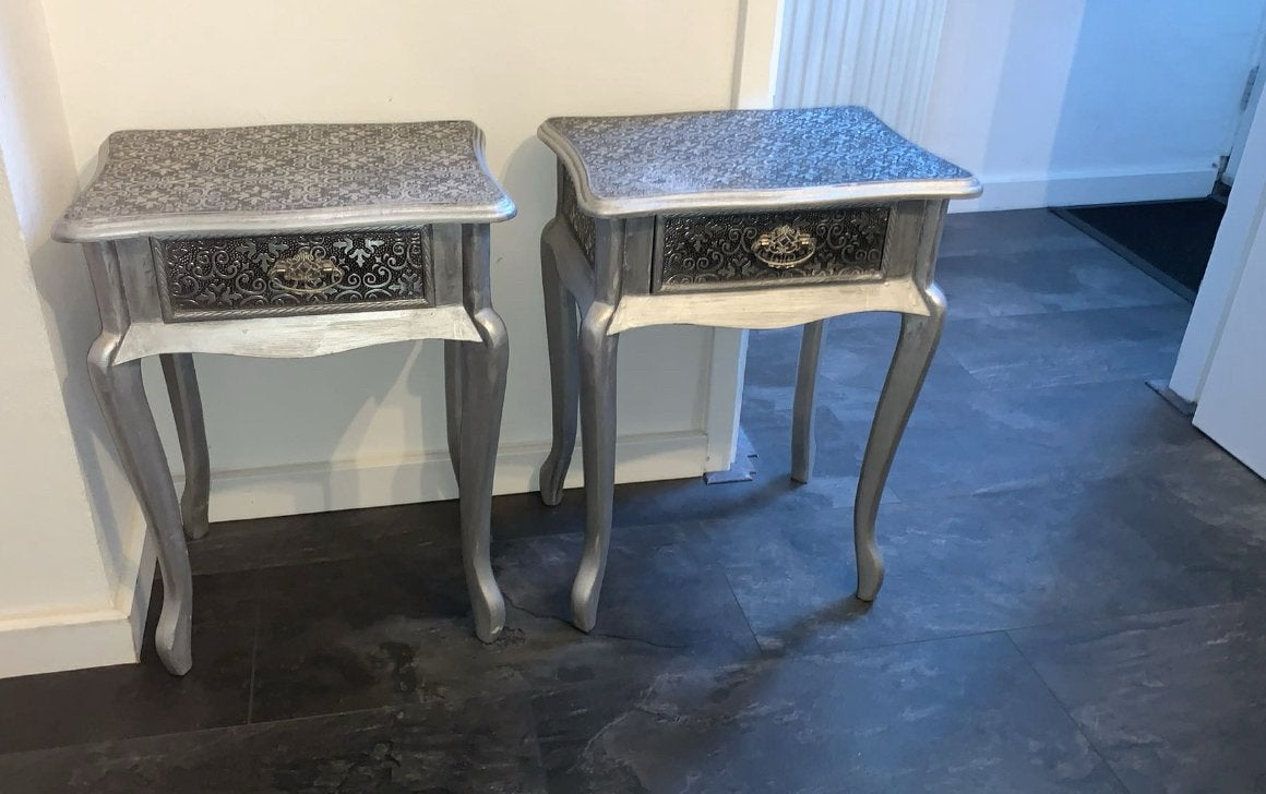 2 barok nachtkastjes, Ophalen, Zo goed als nieuw, Minder dan 45 cm