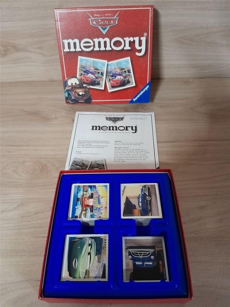 Disney Cars Memory - s1390, Hobby en Vrije tijd, Gezelschapsspellen | Bordspellen, Verzenden, Zo goed als nieuw