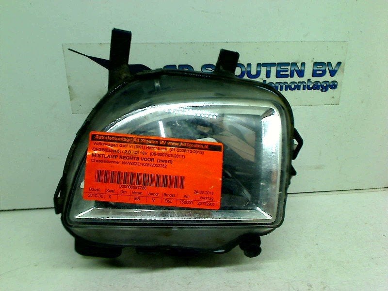 Mistlamp Rechts Voor Volkswagen Golf VI (5K1) 5K0941700C, Gebruikt, Volkswagen, Volkswagen AG, Kundenbetreuung@volkswagen.de