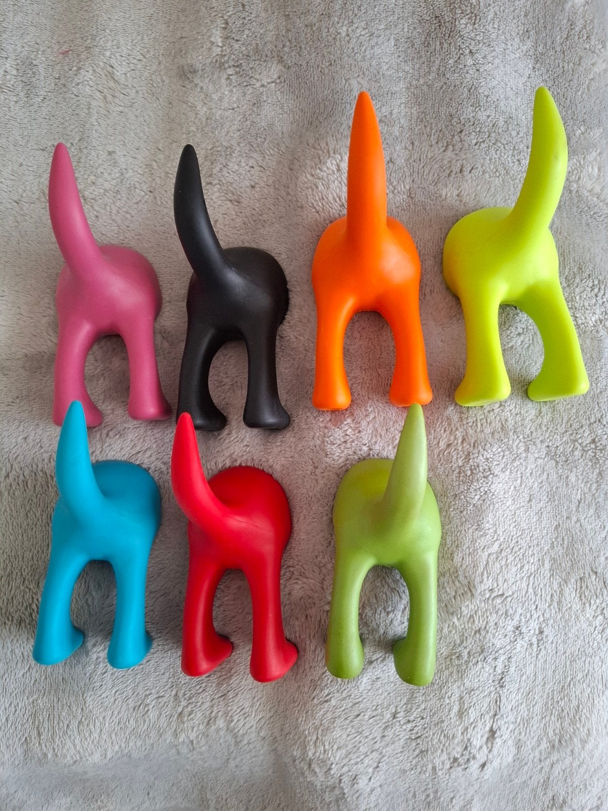 7 grappige honden kontjes kapstokjes van Ikea, Kunststof, Gebruikt, Wandhaken, Ophalen of Verzenden