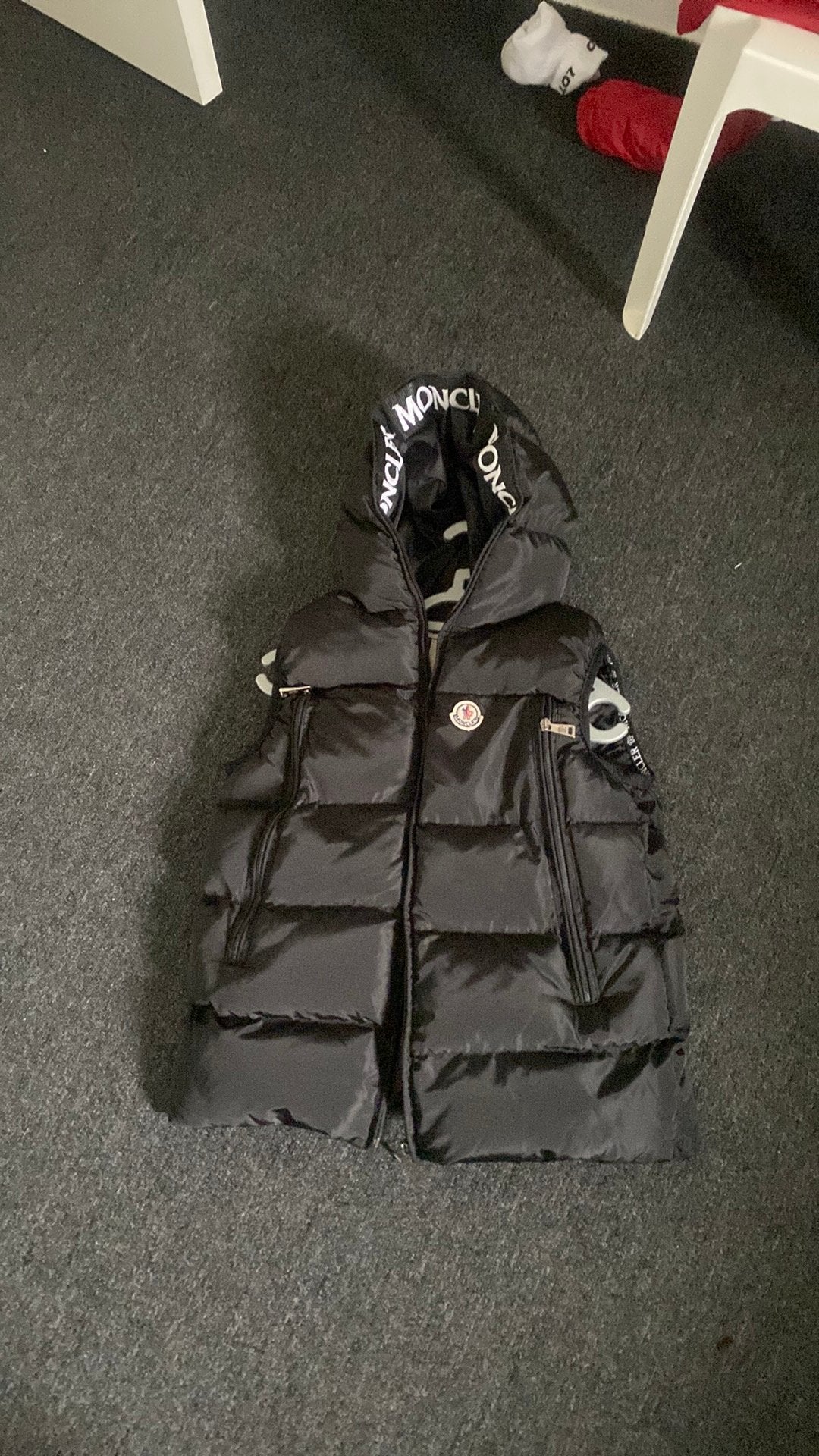 Moncler Bodywarmer Zwart - Maat 15-16 jaar, Kinderen en Baby's, Ophalen of Verzenden, Zo goed als nieuw, Jongen of Meisje, Jas