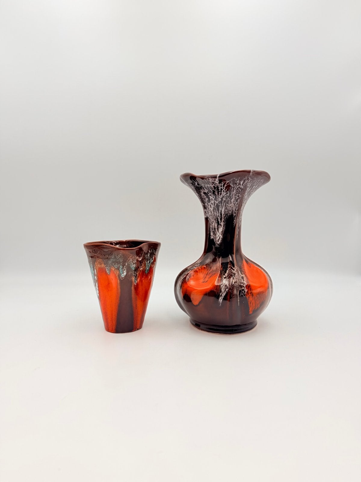Set van 2 Fat Lava geïnspireerde vazen, Antiek en Kunst, Ophalen of Verzenden