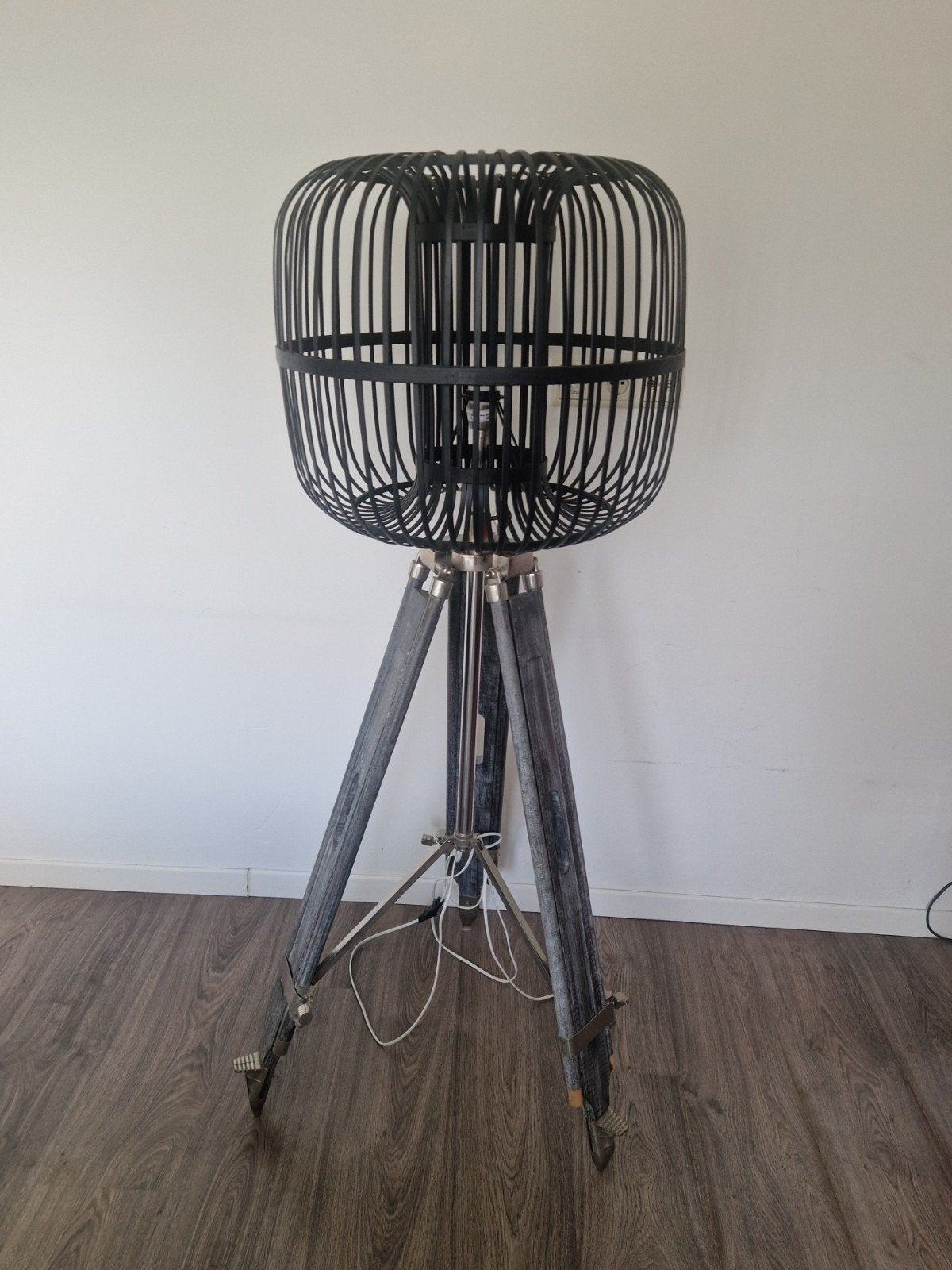 Staande schemerlamp, Huis en Inrichting, Ophalen, Gebruikt, Hout, 150 tot 200 cm