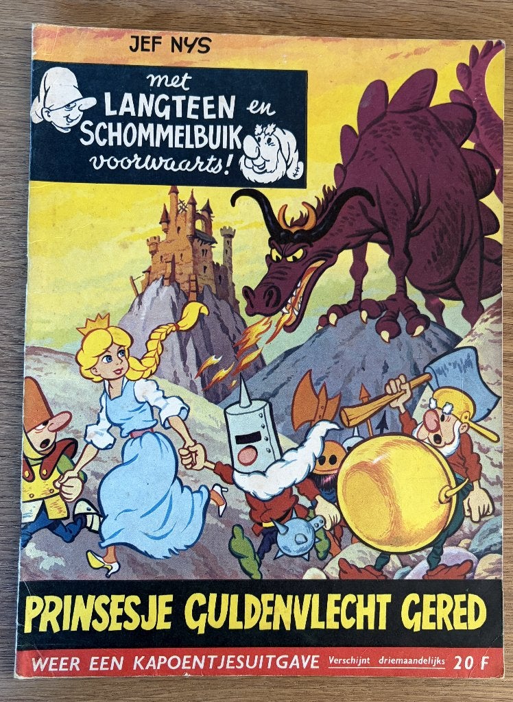 Langteen - Prinsesje Guldenvlecht gered -1-1e(1964) Strip, Boeken, Eén stripboek, Ophalen of Verzenden, Zo goed als nieuw