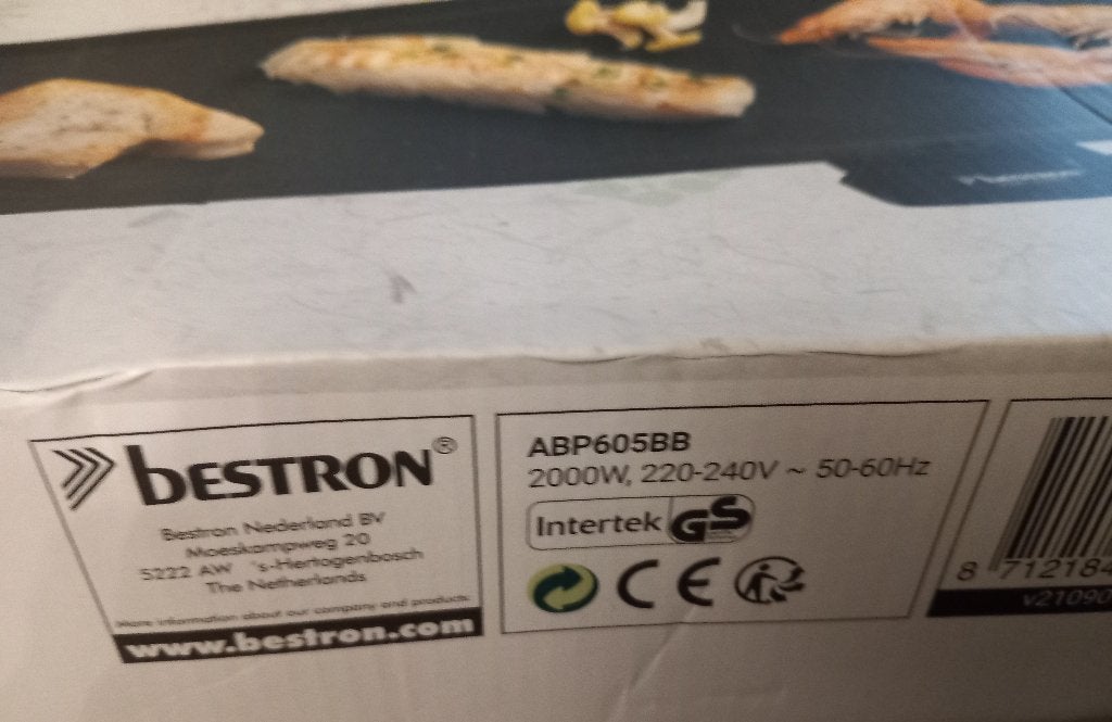 Bestron ABP605BB Tafelgrill - Nieuw in doos, Ophalen of Verzenden, Nieuw, Tafelgrill