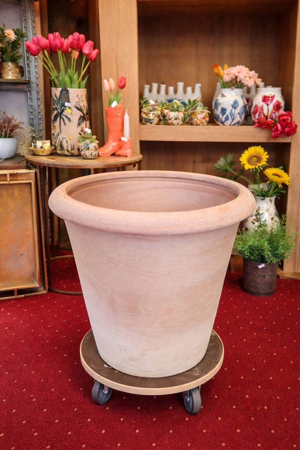 terracotta strakke serie 3 delig vorstbestendig, Ophalen, Rond, Nieuw, Minder dan 40 cm