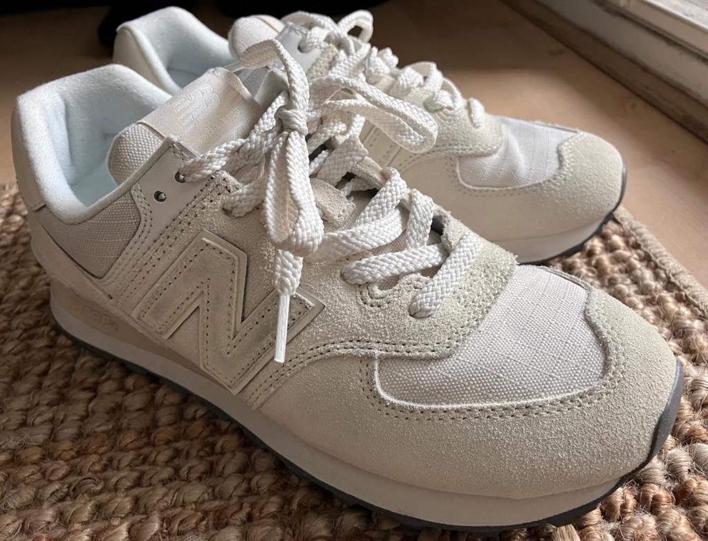 New Balance 574 ecru / wit sneakers maat 39, Beige, Ophalen of Verzenden, Sneakers of Gympen, Gedragen