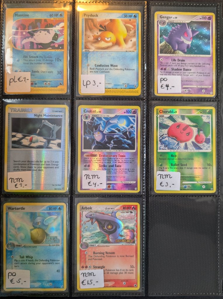 Vintage Pokemon kaarten, Ophalen of Verzenden, Gebruikt, Meerdere kaarten, Foil