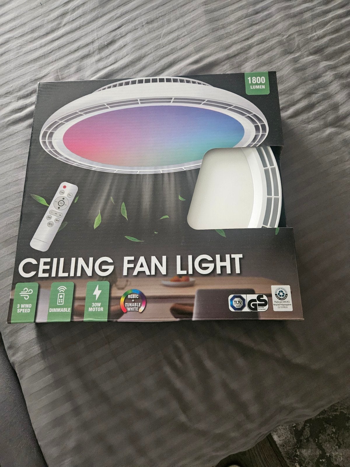 plafonlamp met ventilator, Ophalen of Verzenden, Nieuw, Plafondlamp, LED
