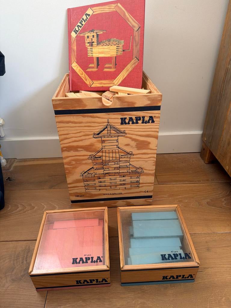 Kapla bouwblokken set met 280 stuks en extra kleuren, Ophalen of Verzenden, Zo goed als nieuw, Overige merken