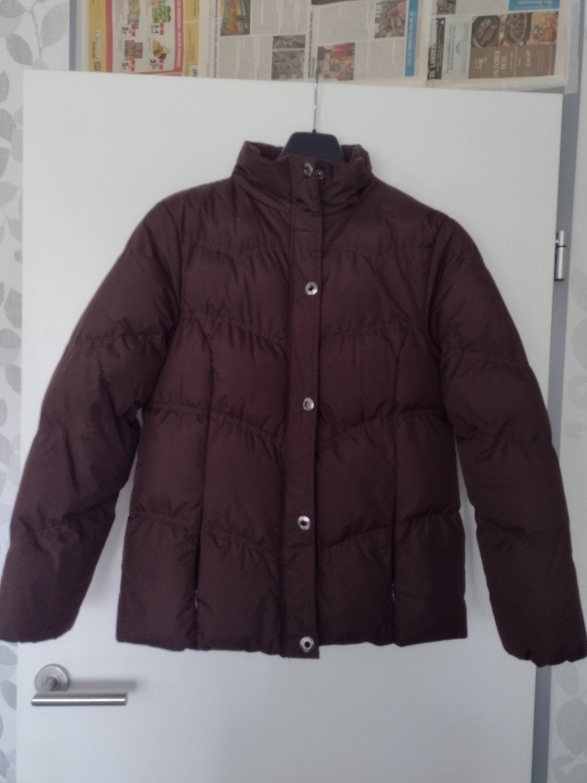Winterjas donker bruin., Ophalen of Verzenden, Zo goed als nieuw, Maat 36 (S), Bruin