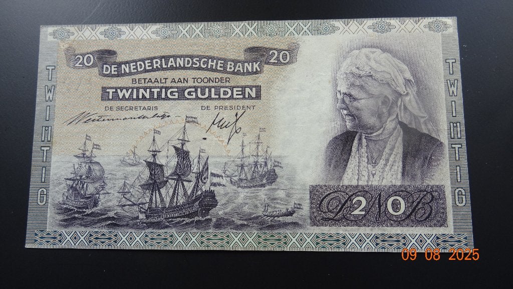 20 Gld 1941 Emma, Ophalen of Verzenden, 25 gulden, Los biljet