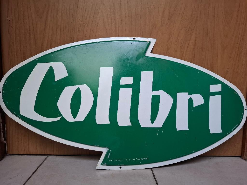 Zeldzaam reclamebord Colibri limonade van 1960, Ophalen of Verzenden, Zo goed als nieuw, Reclamebord