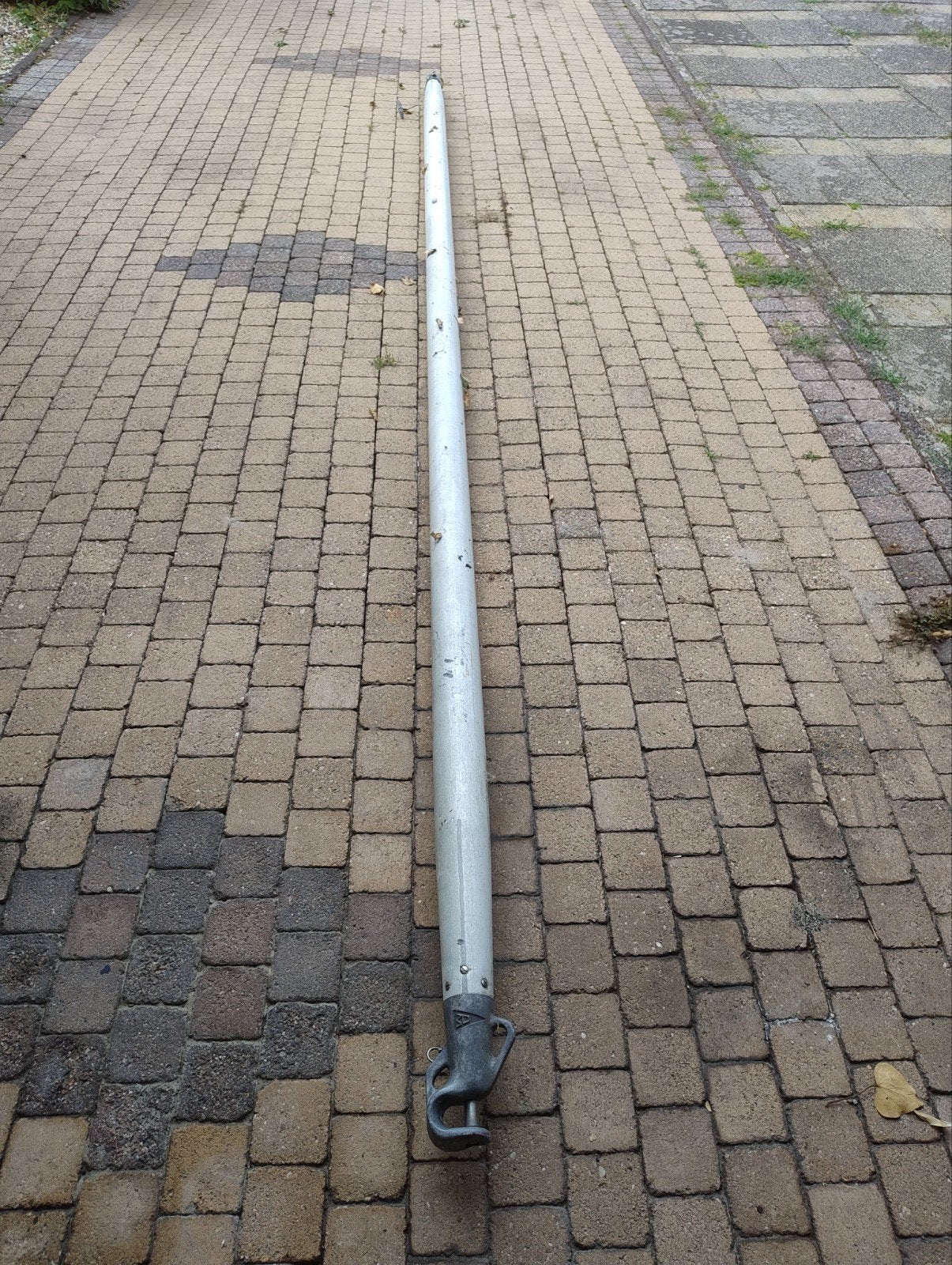 Spi boom 425 cm, Proctor, met dekbeugels en bevestiging, Ophalen, Gebruikt, Lijn of Blok