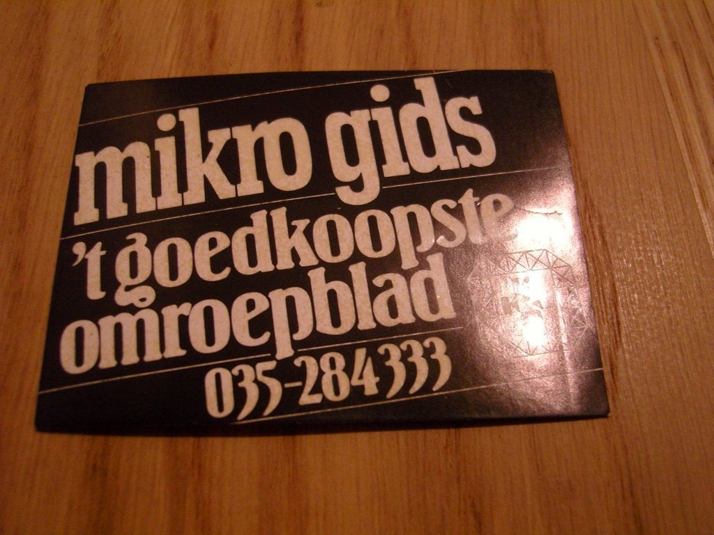sticker omroep KRO mikro gids 't goedkoopste omroepblad *, Ophalen, Zo goed als nieuw