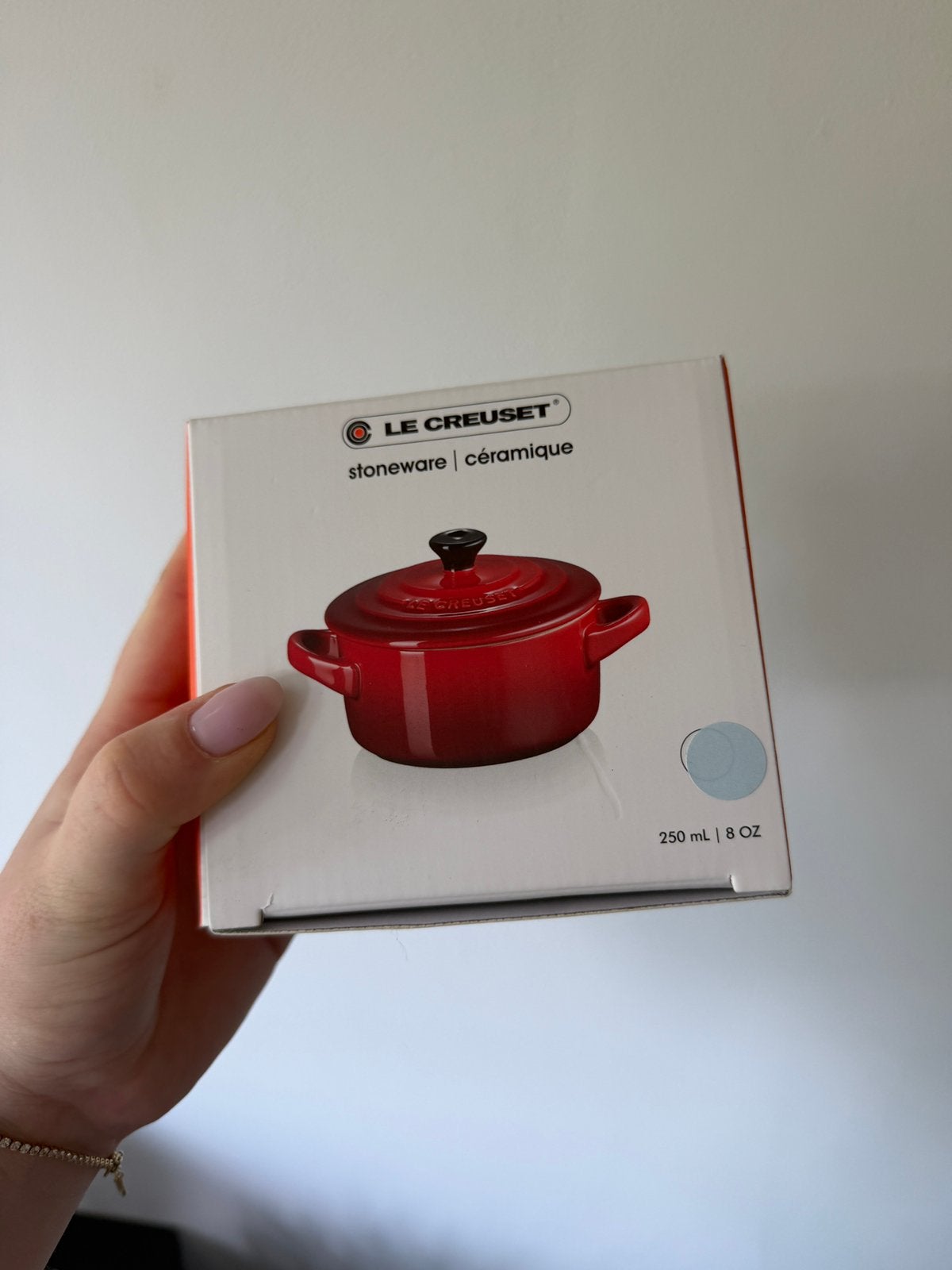 Le creuset 10cm mini rd cocotte bk coastel blue nieuw, Ophalen, Nieuw, Overige materialen, Overige typen