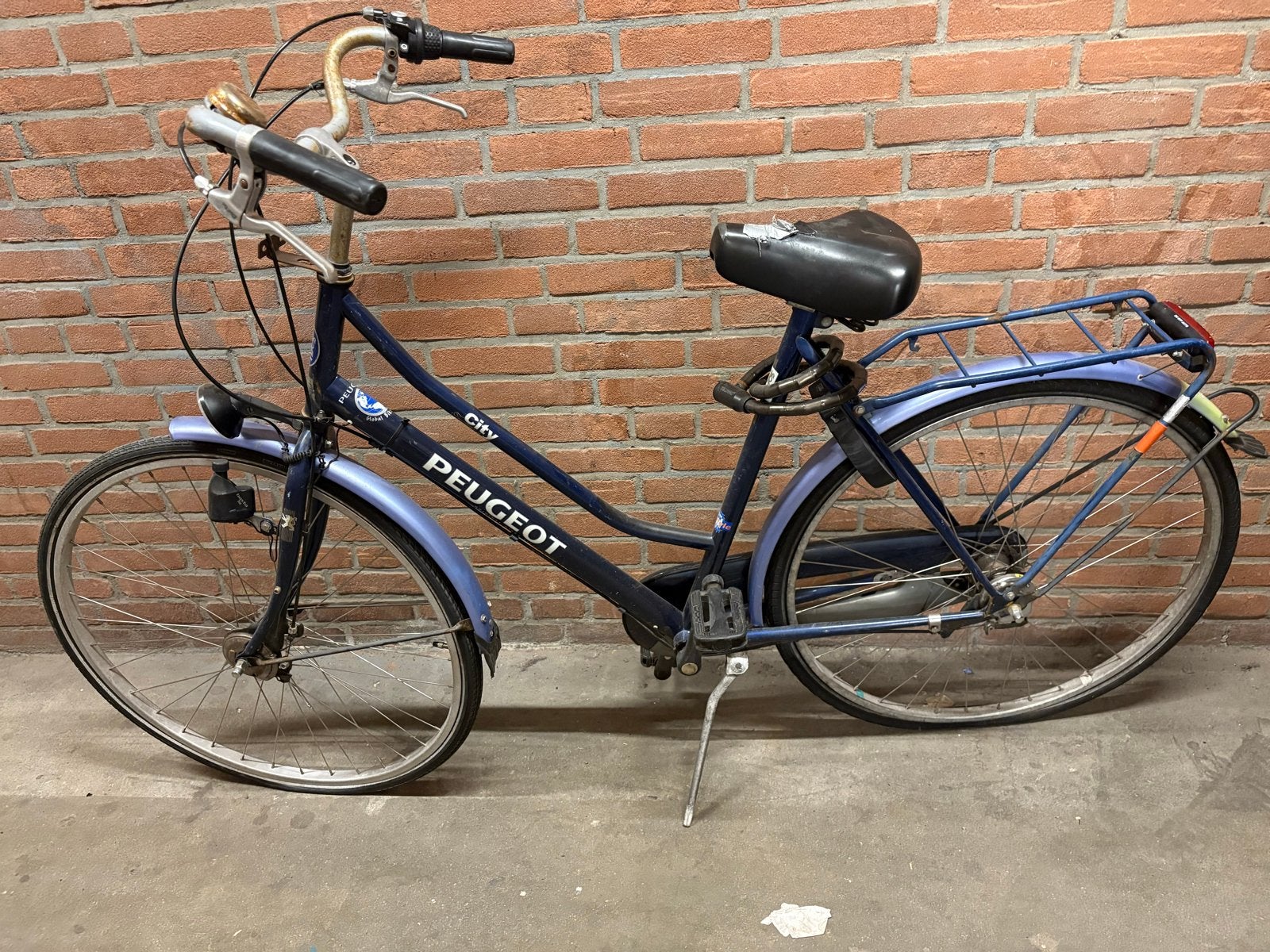 Peugeot City fiets - Blauw - opknapper, Gebruikt, Velgrem, Versnellingen, 50 tot 53 cm
