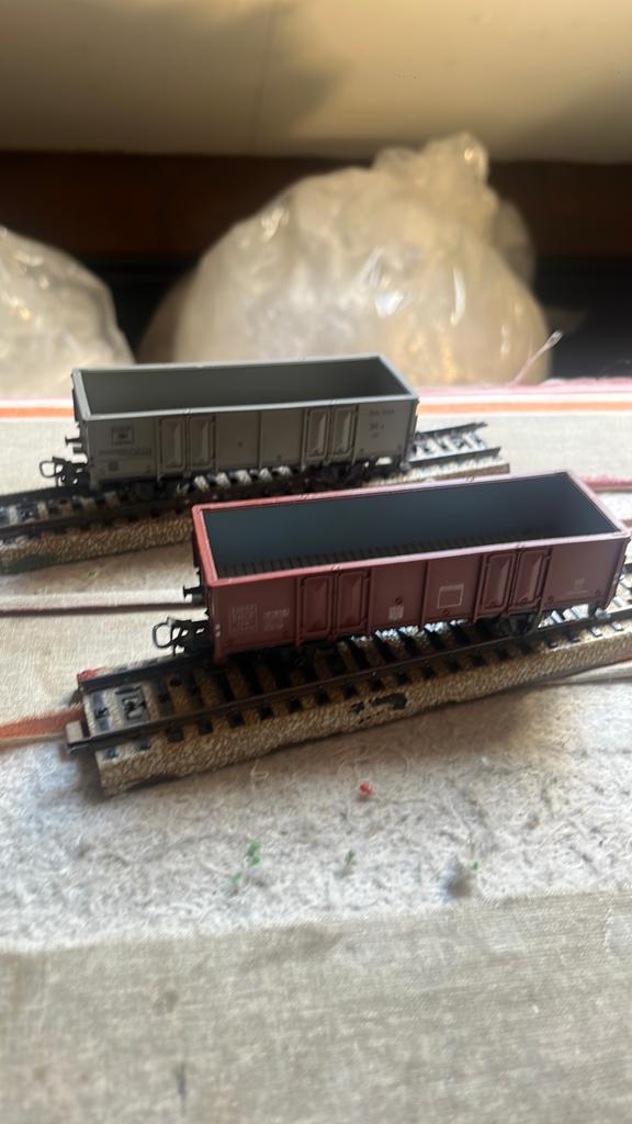Te koop 2 x hogebakwagon van marklin 4638,4623, Wisselstroom, Wagon, Ophalen of Verzenden, Zo goed als nieuw