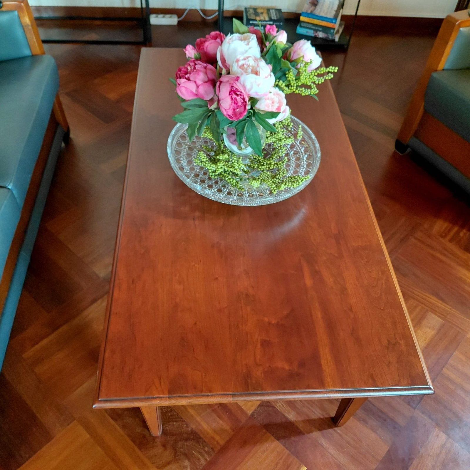 Salon tafel kersen, Ophalen, Gebruikt, 100 tot 150 cm, 50 tot 100 cm