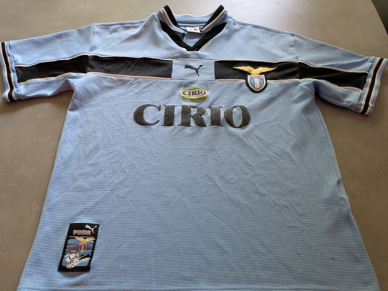 Voetbalshirt Lazio Roma vintage shirt 1998 Zeldzaam, Maat XL, Ophalen of Verzenden, Zo goed als nieuw, Shirt