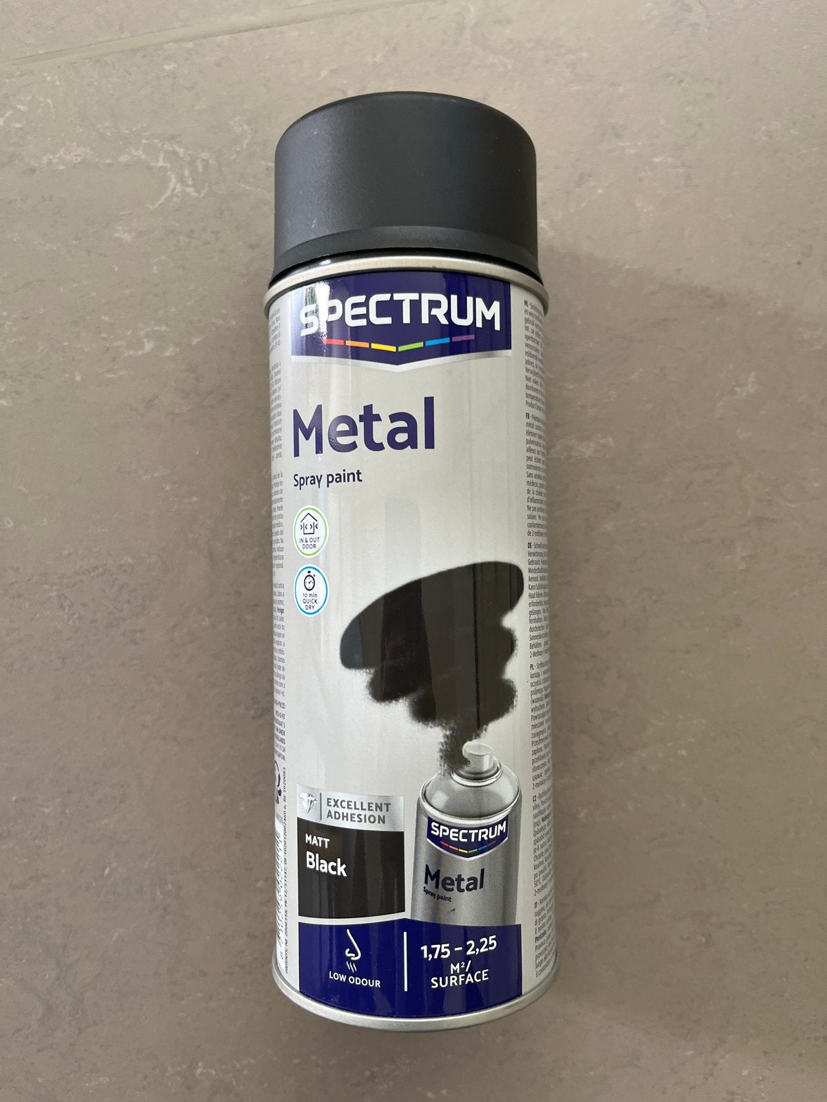 Spectrum Metal Spray Paint - Mat Zwart, Ophalen, Zwart, Nieuw, Verf