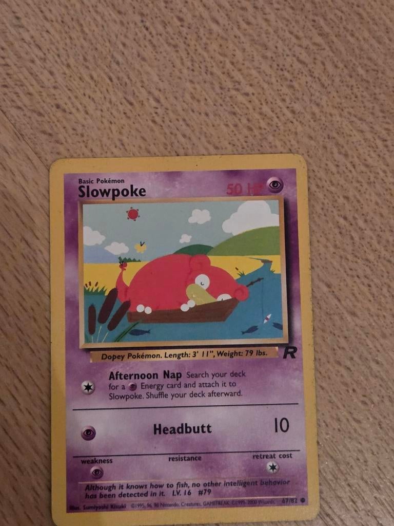 Pokémon kaart Slowpoke 1999, Ophalen of Verzenden