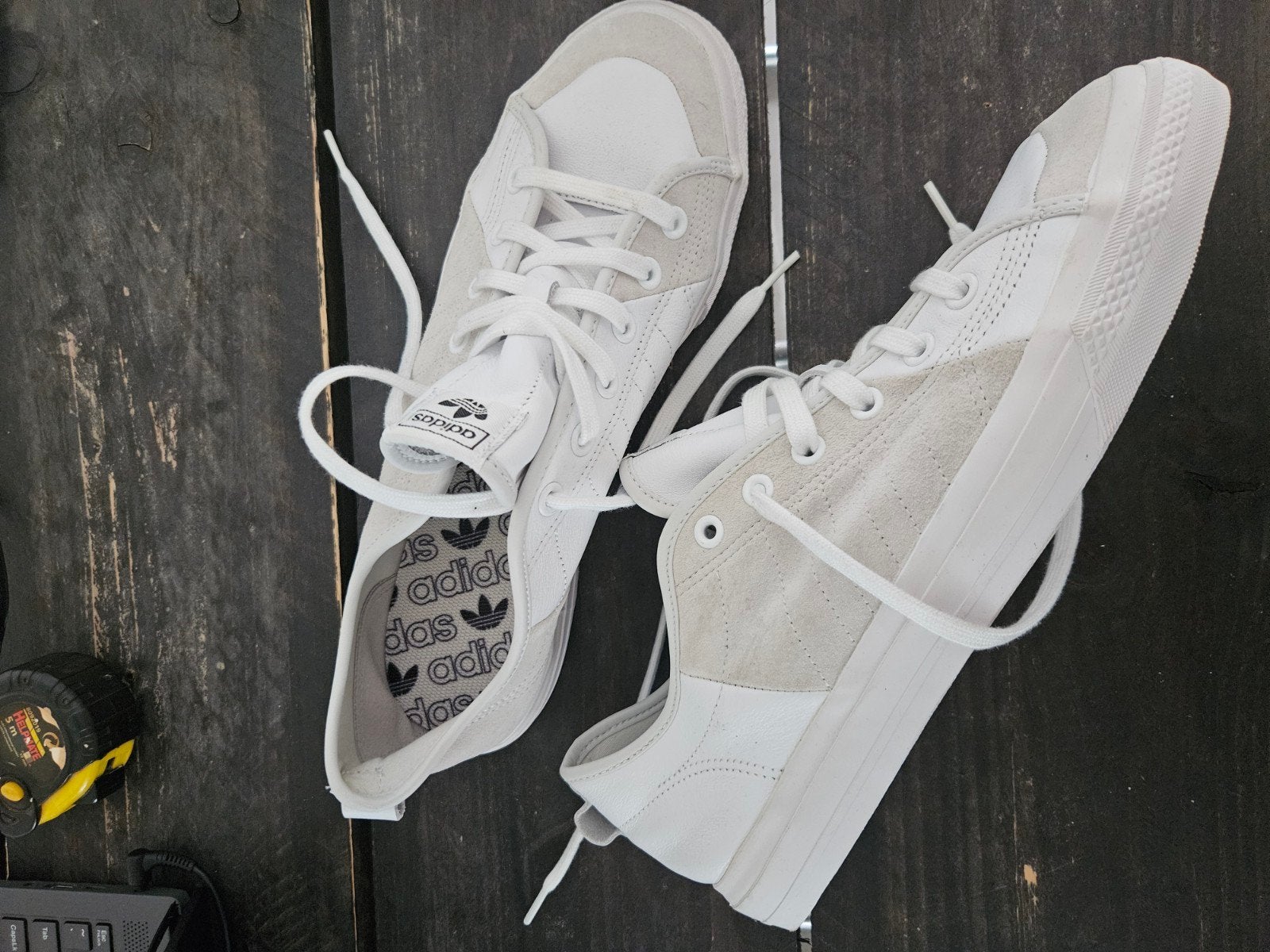 Adidas Nizza RF sneakers - wit - maat 47 1/3, Ophalen of Verzenden, Gedragen, Wit, Adidas