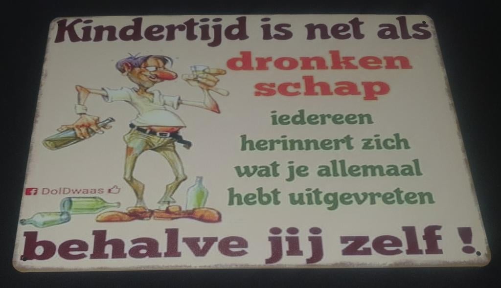wandbord voor in de mancave, bar, kroeg of garage., Ophalen of Verzenden, Nieuw