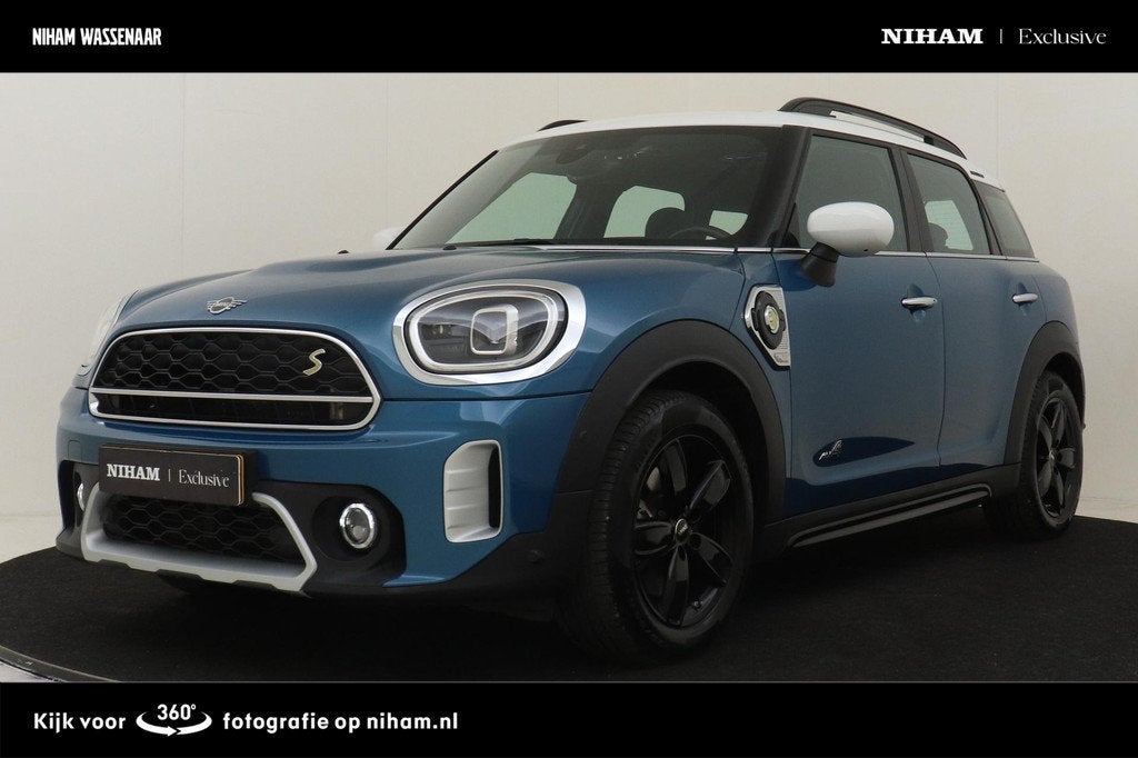 MINI Countryman 2.0 COOPER S E ALL4 NORTHWOOD EDITION -PANO., Auto's, Mini, Automaat, Gebruikt, Blauw, Leder en Stof