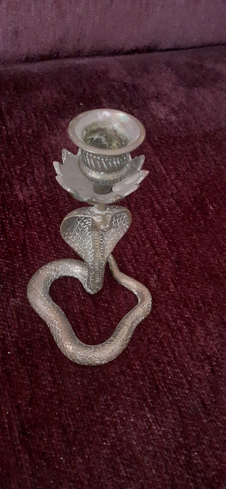 Cobra Kandelaar - Uniek Decoratief Stuk, 23,2 cm hoog, Ophalen of Verzenden