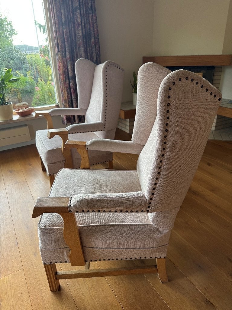 2  fauteuils, Ophalen, Gebruikt, Minder dan 75 cm, Stof