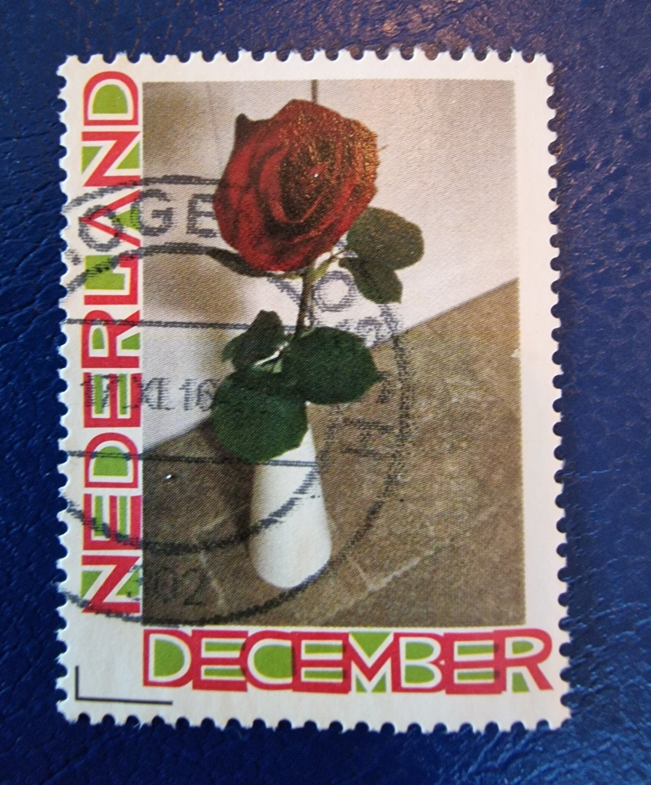 kv1127 persoonlijke December roos postzegel gestempeld, Ophalen of Verzenden, Na 1940, Gestempeld